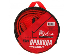 Стартовые провода ZEBRA в сумке 500А 2,2м 03118