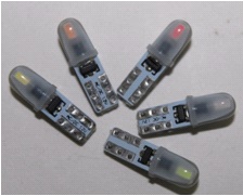 Автолампа светодиодная W1.2W T5-3014-2SMD nonpolar 12V White V0302