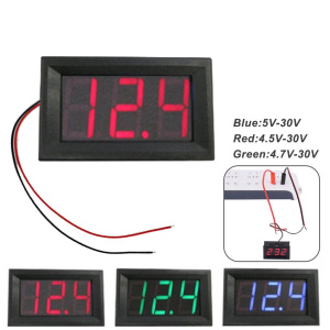 Разветвитель врезной светодиодный вольтметр постоянного тока RED 4.5-30V RV02R