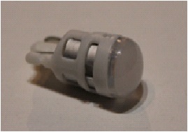 Автолампа светодиодная W5W T10-2835-3SMD -3W lens WHITE Frosted Lend 12V White V0079