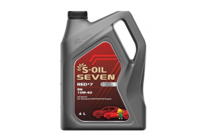 S-OIL Масло моторное синтетика SEVEN RED #7 SN 10W-40 4л (1шт./4шт.) (E107697)