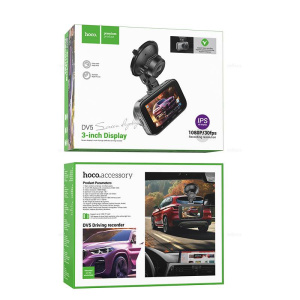 Автомобильный видеорегистратор HOCO DV5 Driving recorder (черный) (03534)
