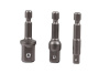 Набор адаптеров для торцевых головок 1/4", 3/8", 1/2", комплект 3 шт (IN-805)