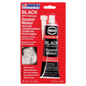 ABRO герметик ЧЕРНЫЙ силиконовый 12-AB-R 85г. 1шт./12шт.