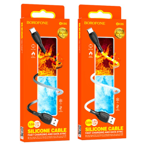 Кабель для зарядки USB - Type-C BOROFONE BX86 Silicone 1м (44546/44535)