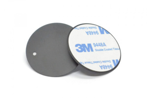 Металлическая пластина для автодержателя 40*40 круглые 5шт./упак. (черный/серебро) (42285/42286)
