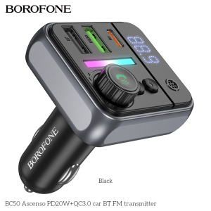 Трансмиттер-FM автомобильный BOROFONE BC50 Bluetooth (49527)