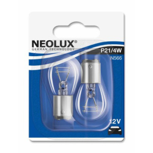 Автолампа P21/4W 12V NEOLUX Standart (7225-02B) (BAZ15d) 2шт./бл. N566-02B