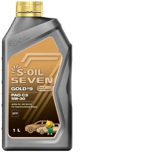 S-OIL Масло моторное синтетика SEVEN GOLD #9 C3 SN/CF 5W-30 1л (1шт./12шт.) (E107767)