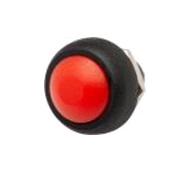 Выключатель-кнопка круглая диаметр 12 мм (без фиксации, влагостойкая) KN-028