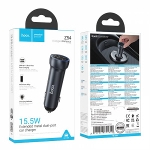 Разветвитель в прикуриватель 2 USB HOCO Z54 3.1А (05196)